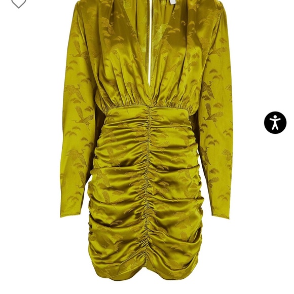 Ronny Kobo Michelle Ruched Satin Jacquard Mini Dress - Picture 2 of 6